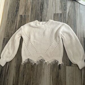 No Boundaries Girls White Sweater